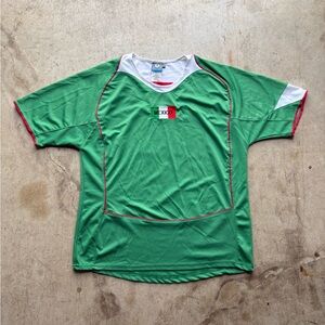 Vtg 90s Maner’s Club Mexico Green Soccer Embroidered Flag #10 National Jersey XL